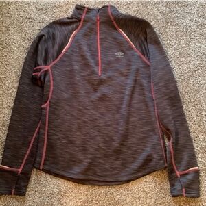 Umbro Black and Pink Long Sleeve Top